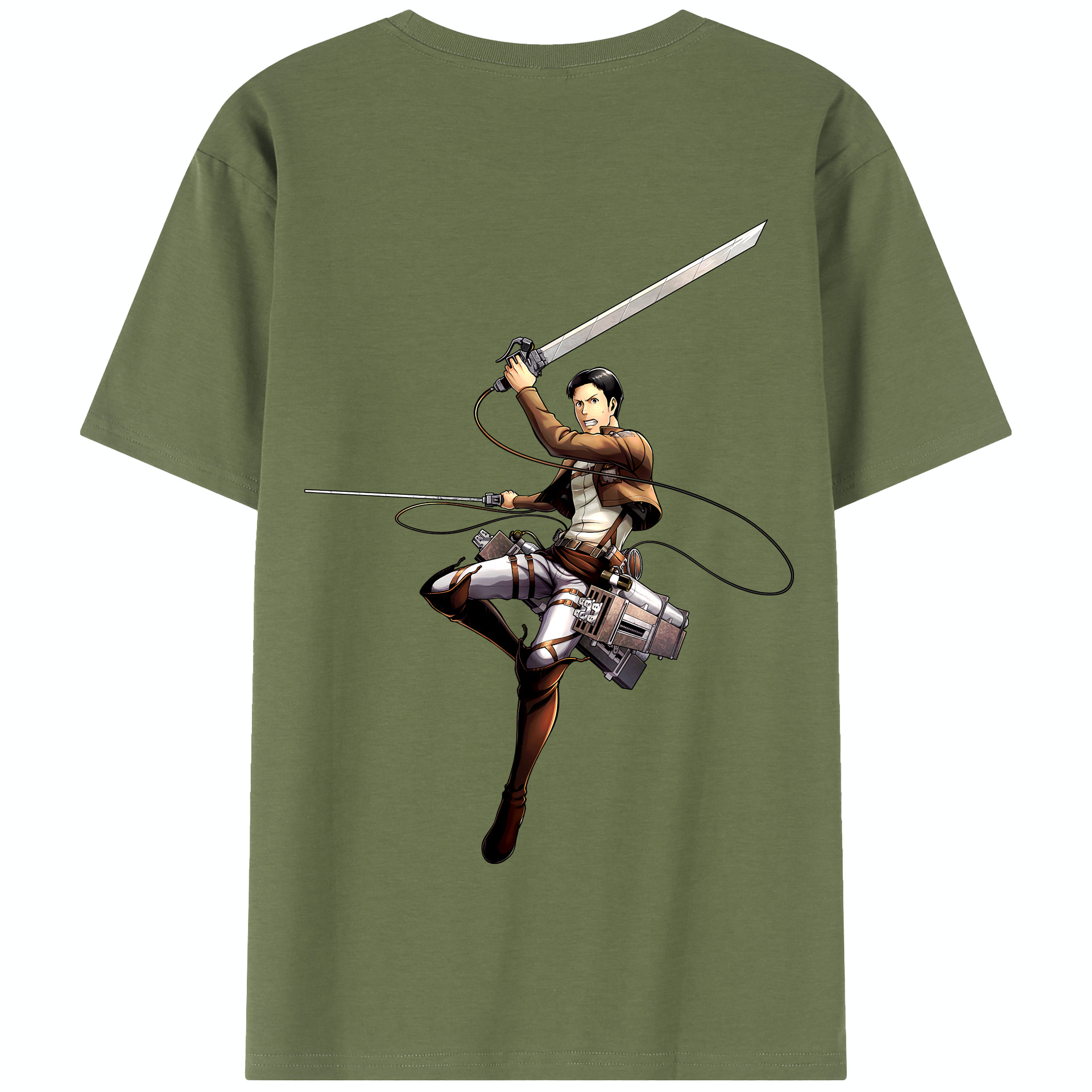 （画像用） 進撃の巨人 Attack on Titan 綿100％半袖Tシャツ（背面プリント）